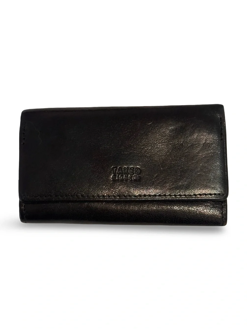 Takeo Japan Black Leather Key & Card Organizer